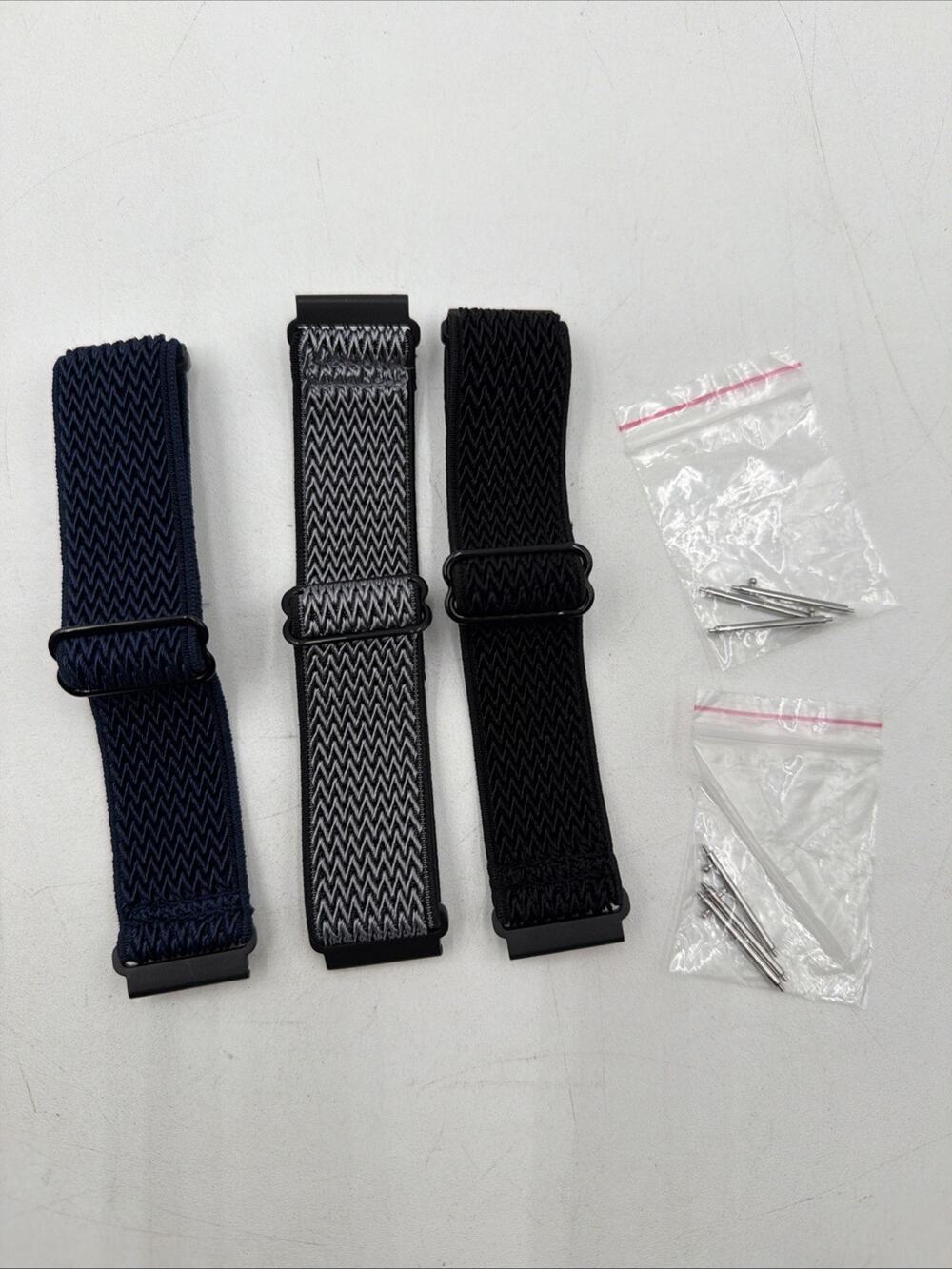 3pk 22mm Quick Release Watch Band Elastic Straps Solo Loop Replacement Wristband